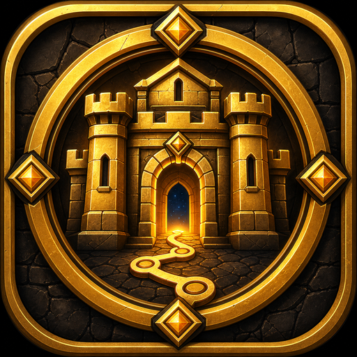 Funpath app icon with castle and golden path